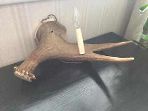 Rustic Antler Wall Sconce