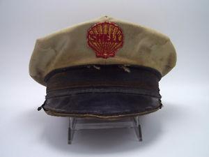 Shell Gas Station Attendant Hat Vintage Clam shell