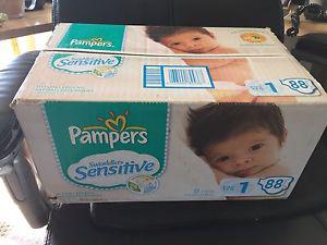 Size 1 pampers swaddlers 88 count sealed new diapers