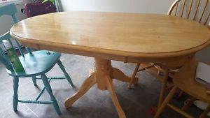 Solid Wood Oval Kitchen Table