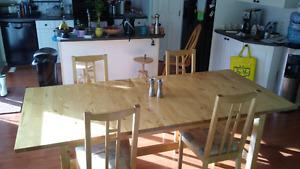 Solid wood Ikea dining table