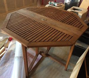 Teak Patio Table And 2 Chairs