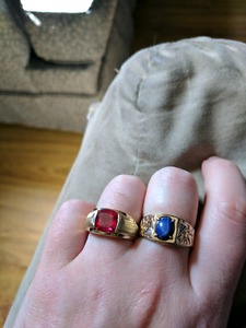 Two mens gold rings