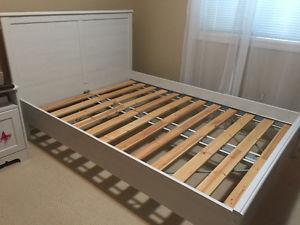 White IKEA double bed