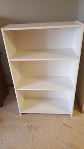 White shelving unit