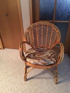 Wicker bamboo chair