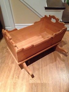 Wooden Doll Cradle