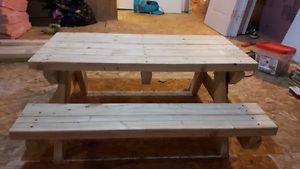 Wooden toddler picnic table
