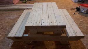 Wooden toddler picnic table