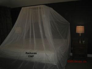 bed canopy lowers EMF