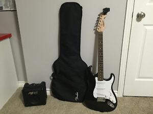 guitar with case and AMP