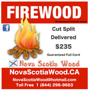 hardwood Firewood $235 Cord Delivered www.NovaScotiaWood.ca