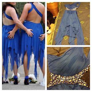 2 Royal blue bridesmaid dresses