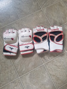 2 pairs of used hayabusa training gloves $40
