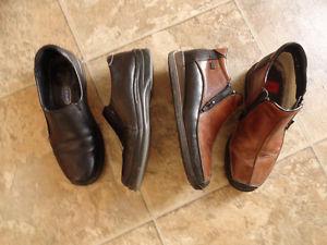 3 Pairs Leather Shoes - Size 7 - Like New & Comfortable