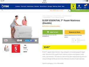 7" Foam mattress DOUBLE BED 75 OBO