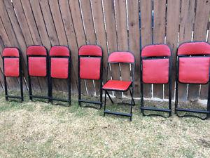 7 Metal fold up chairs forsale