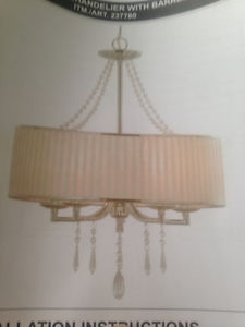 A 5 light chandelier, totally new