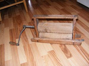 Antique Wood Clothes Wringer with Wooden Rollers