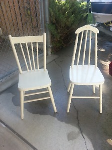 Antique chairs that were painted over