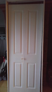 Bifold closet door and frame