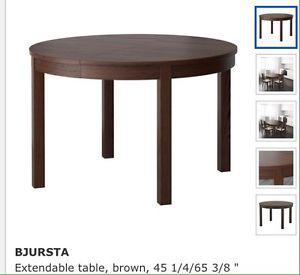 Bjursta dining table and ingolf chairs