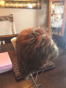 Brown pixie style wig