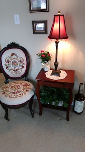 Chair with hand embroidery