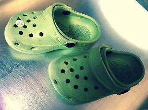 Children's Green Croc Type Shoes