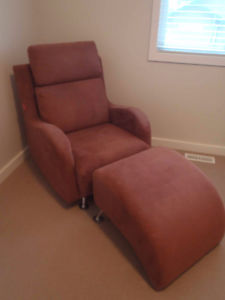 Comfortable chair and ottoman