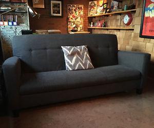 Dark Grey Fabric Couch