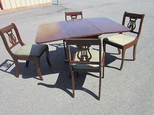 Duncan Phyfe Style Dining Table and Chairs