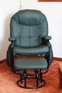 Faux Leather Glider Chair
