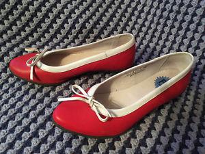 Fly London red leather women's shoes