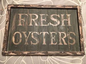 Fresh Oysters Sign