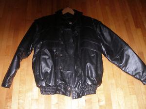 Genuine Leather insulated jacket and leather gloves- Reduced