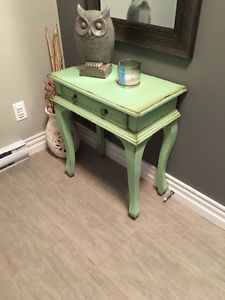 Green Antique Accent Table