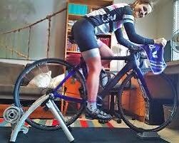 Indoor cycling with Giant Cycletron trainer