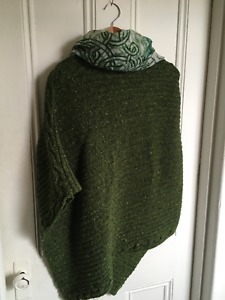 Irish Wool Poncho and scarf