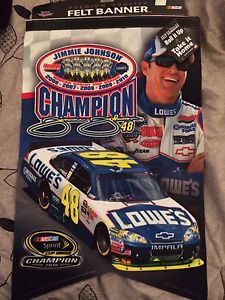 NASCAR Jimmie Johnson felt banner