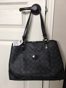 New Coach black and grey tote handbag