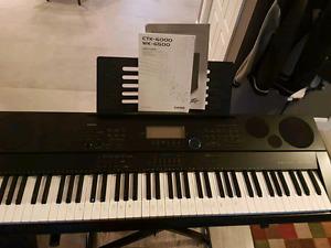 Piano keyboard, mic and amp