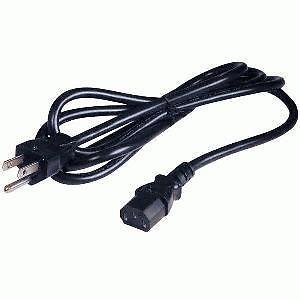 Power cord in Black, grey and beige.
