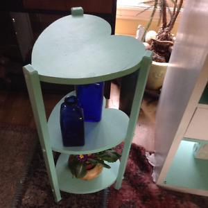 Put a little love: vintage heart-shaped, turquoise tier