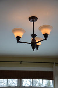 Quality three light chandelier