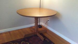 Round Solid Wood Table For Sale