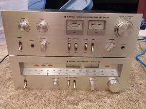 Sanyo DCA 311 Amp & FMT Stereo Tuner Vintage