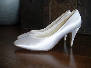 Satin White Wedding Shoes