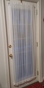 Sheer Curtain and Magnetic Rods for Door