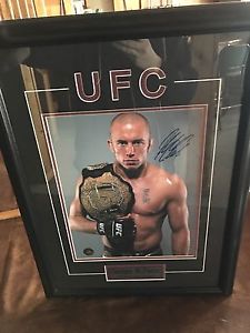 Signed George St Pierre Framed Photo